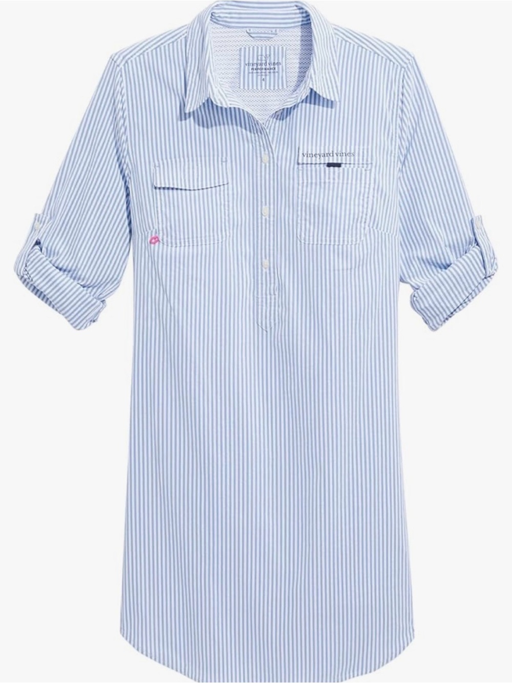 Vineyard Vines Women's Seersucker Harbor Shirt Cover-up - Picture 3 of 9